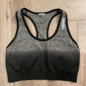 Gymshark Adapt Ombre Seamless Sports Bra - Black/Black Marl